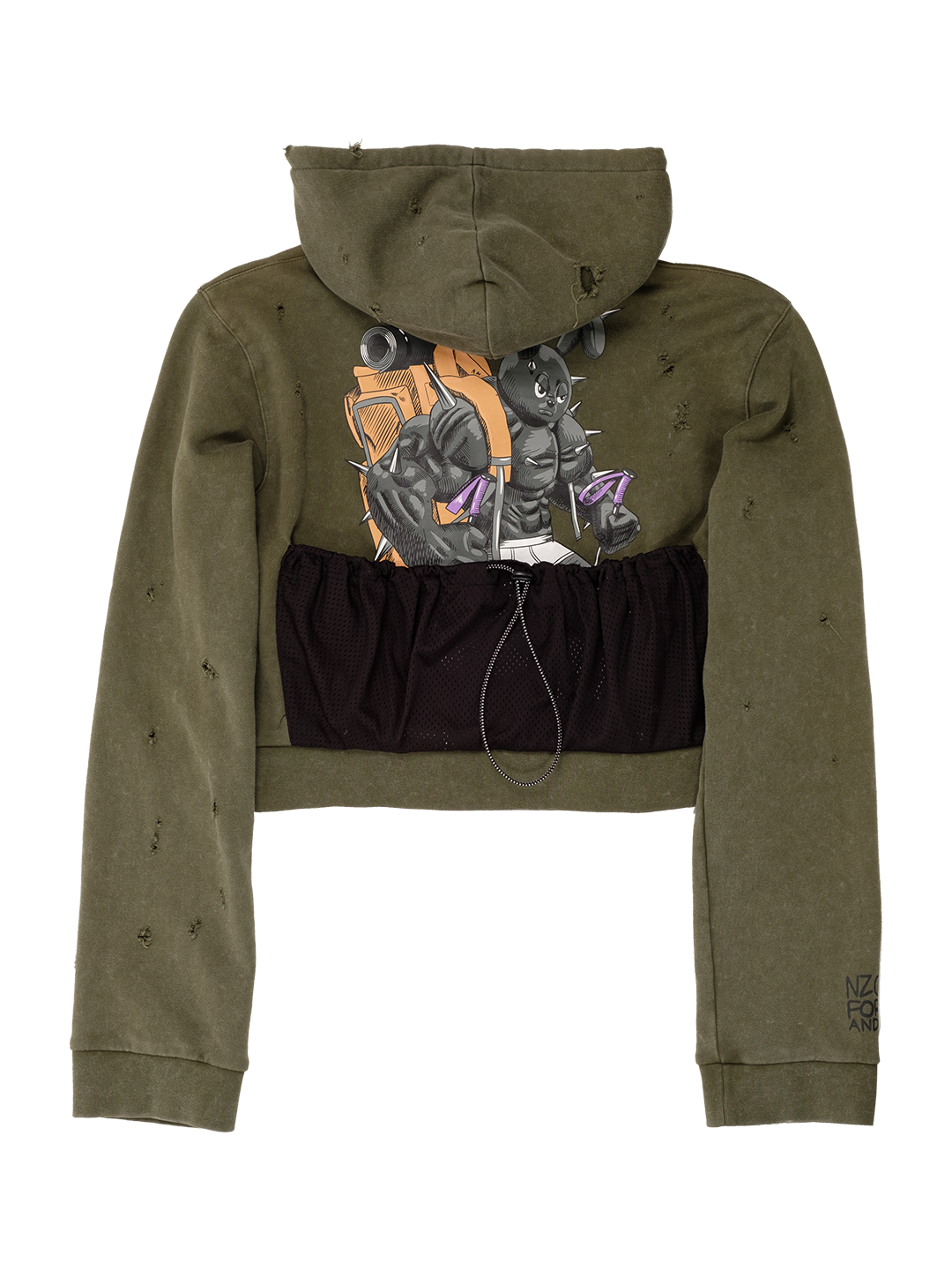 Camping Cropped Pouch Hoodie
