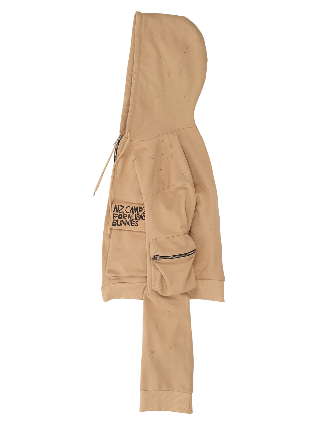 Camping Cropped Cargo Hoodie