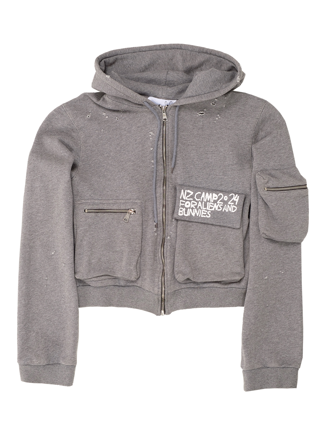 Camping Cropped Cargo Hoodie