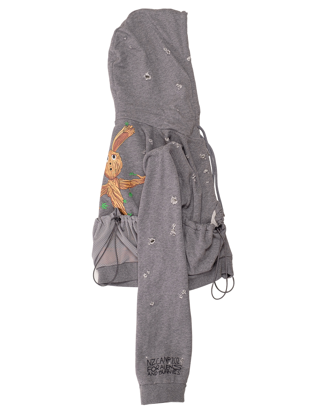 GROOT CROPPED HOODIE BACK PRINT