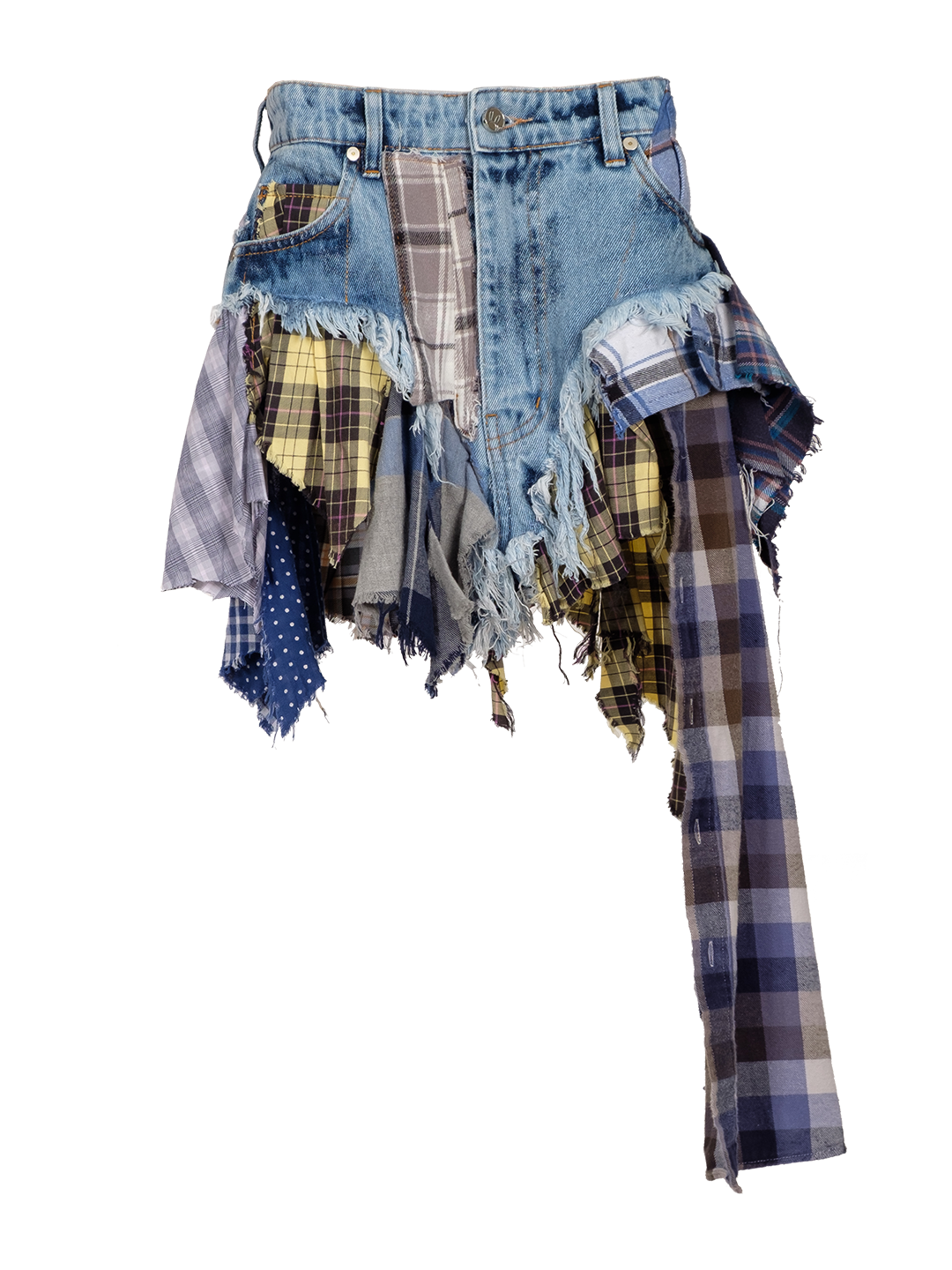 SUSTAINABLE UPCYCLED FABRIC ONE OF A KIND SKIRT