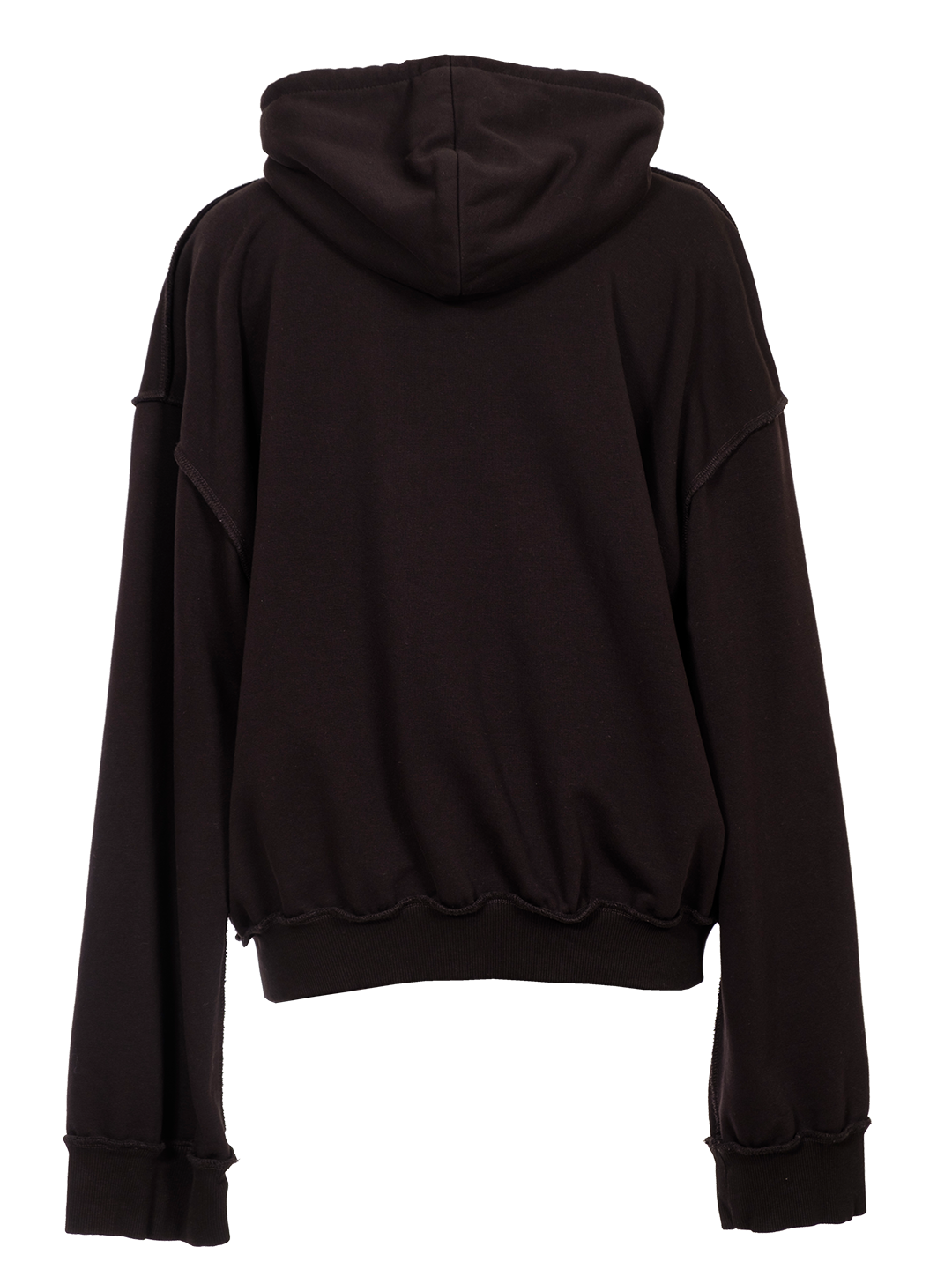 RHINESTONES ZIP-UP HOODIE BLACK