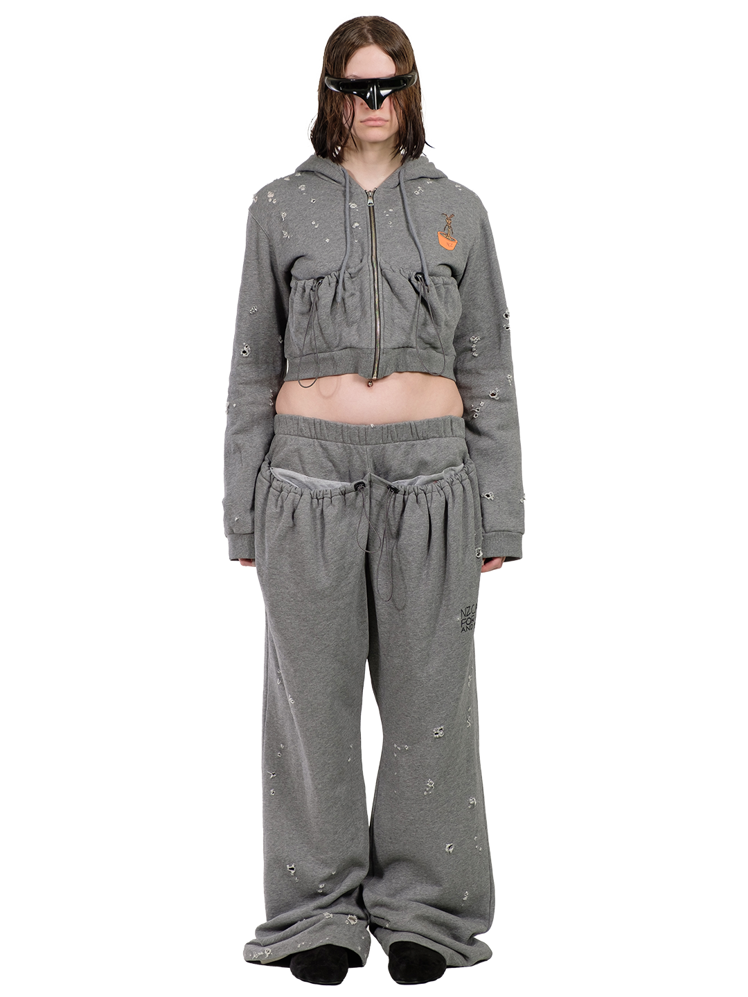 GROOT CROPPED HOODIE BACK PRINT