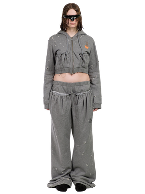 GROOT CROPPED HOODIE BACK PRINT