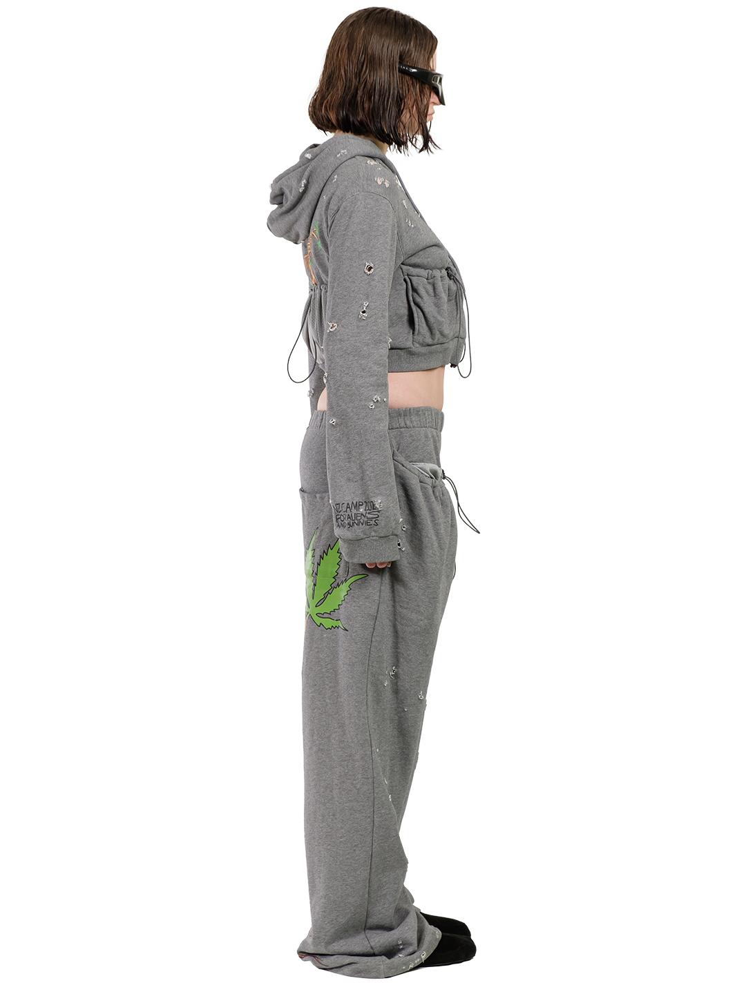GROOT CROPPED HOODIE BACK PRINT