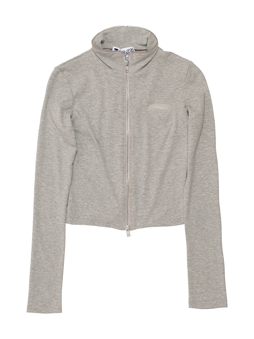 CROPPED JACKET TOP GREY