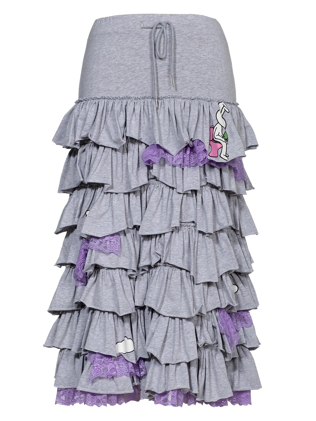 Midi Frilled Skirt