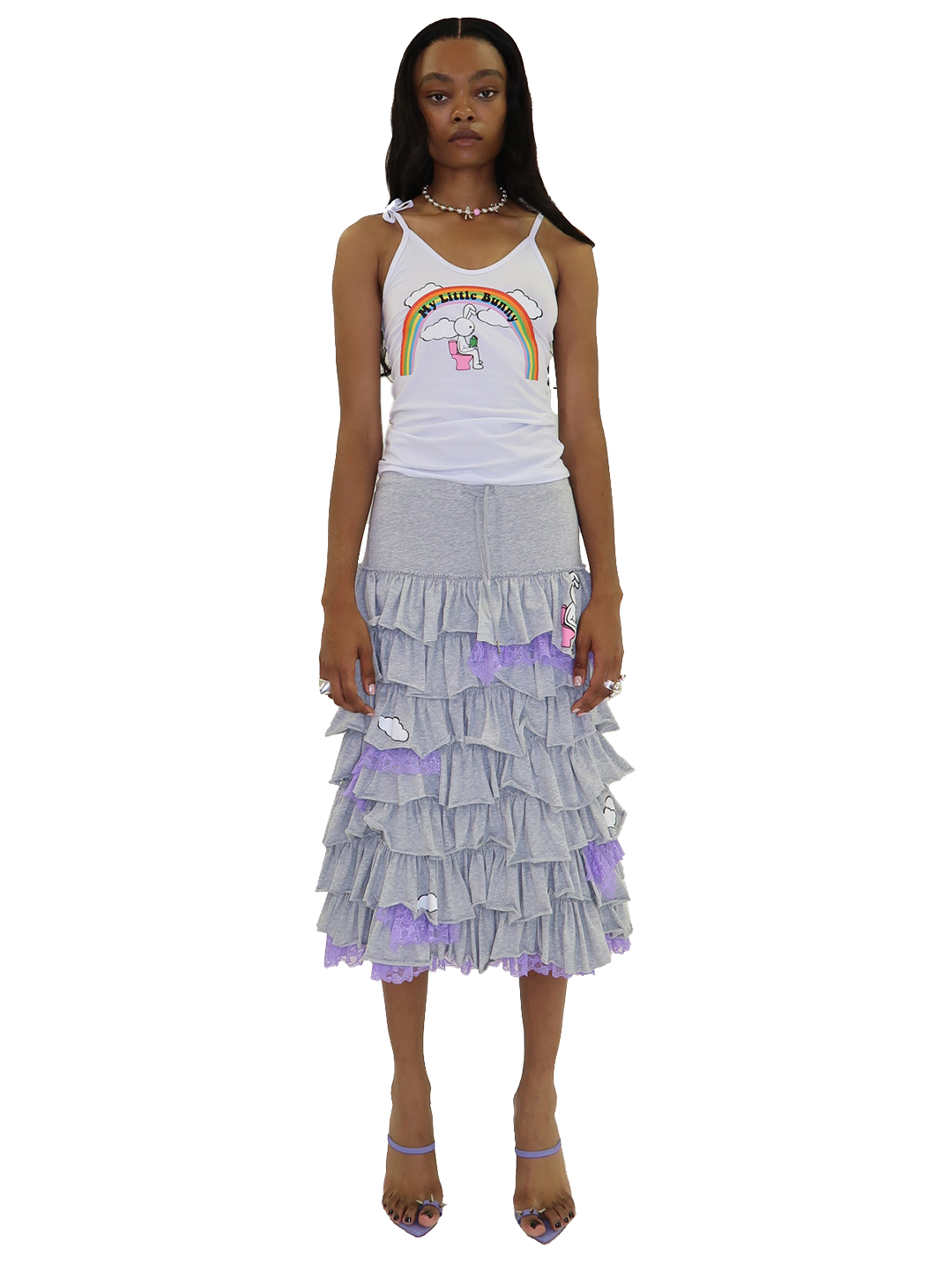 Midi Frilled Skirt
