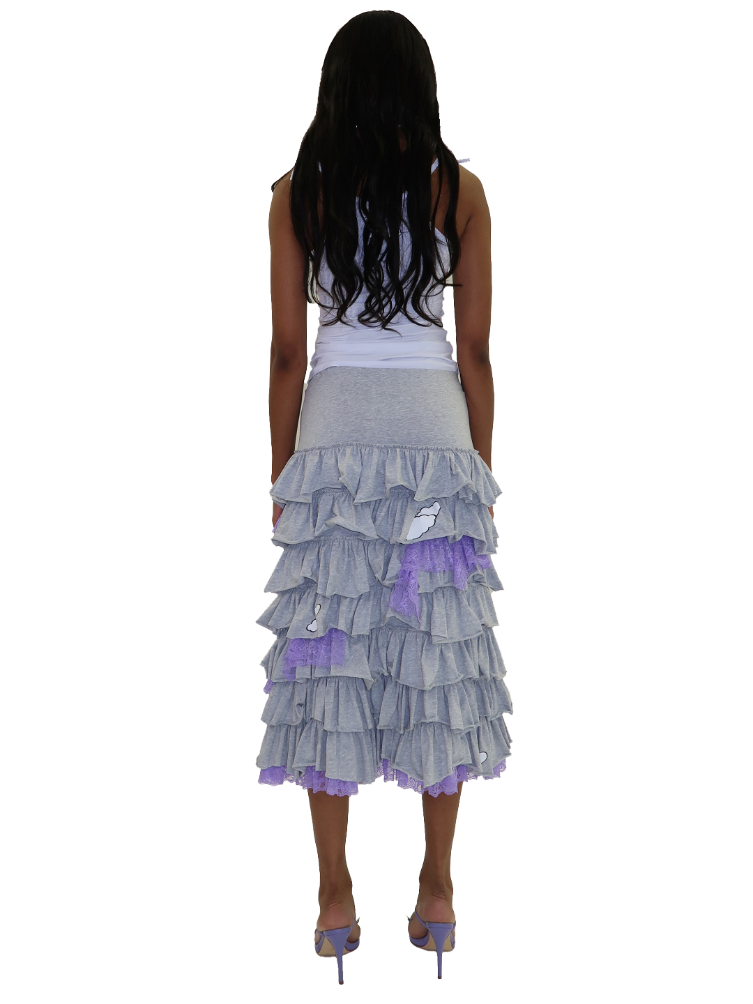 Midi Frilled Skirt