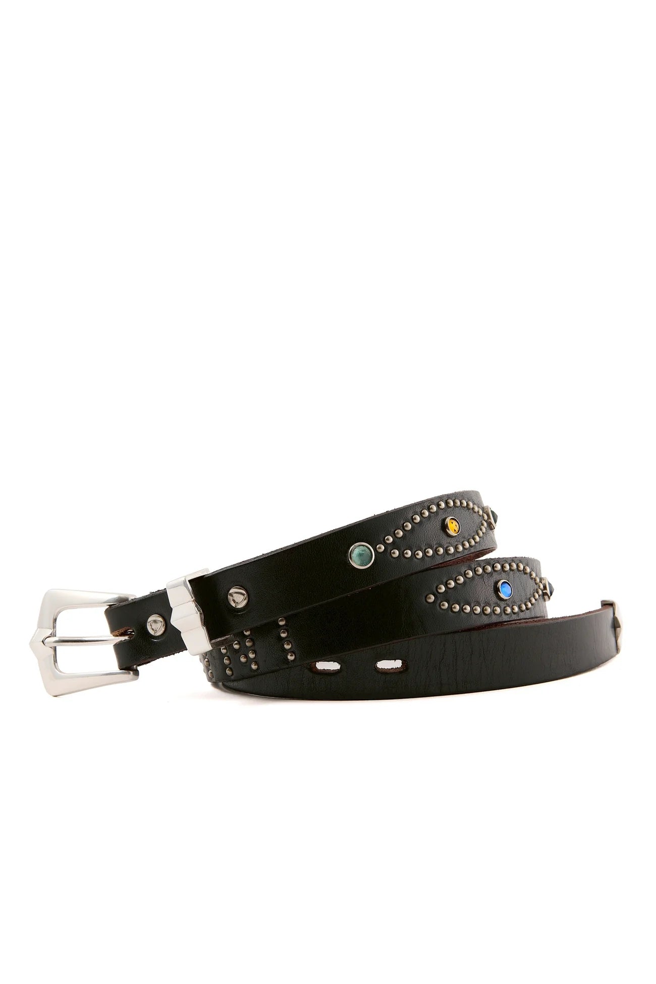 SAINT MXXXXXX BELT NARROW/RINBW STONE