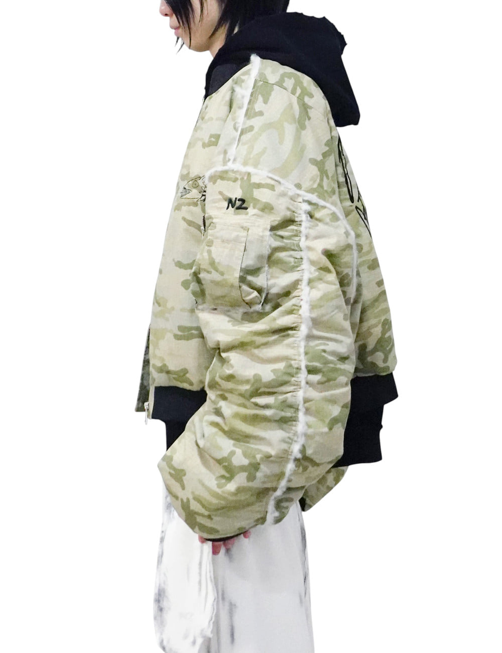 WASHED CAMO BOMBER