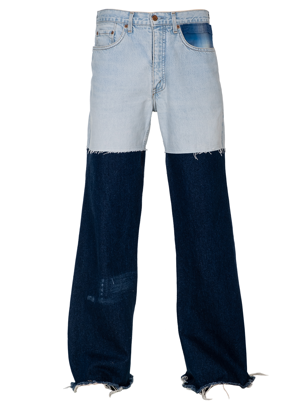 Light-wash Patched Jeans – NATASHA ZINKO