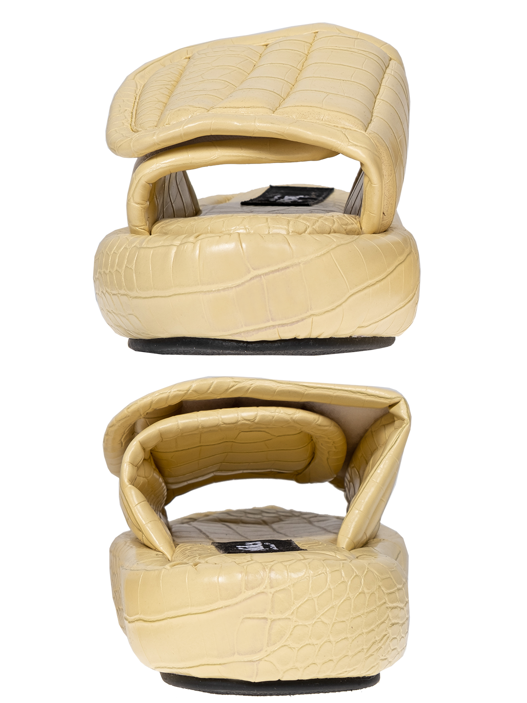 The Faux Leather Slides.
