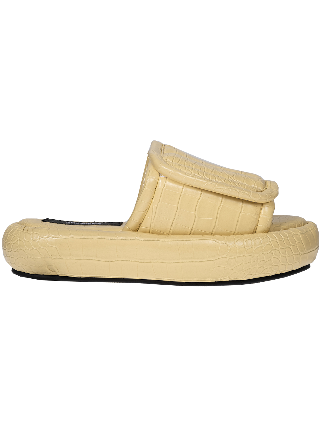 The Faux Leather Slides.