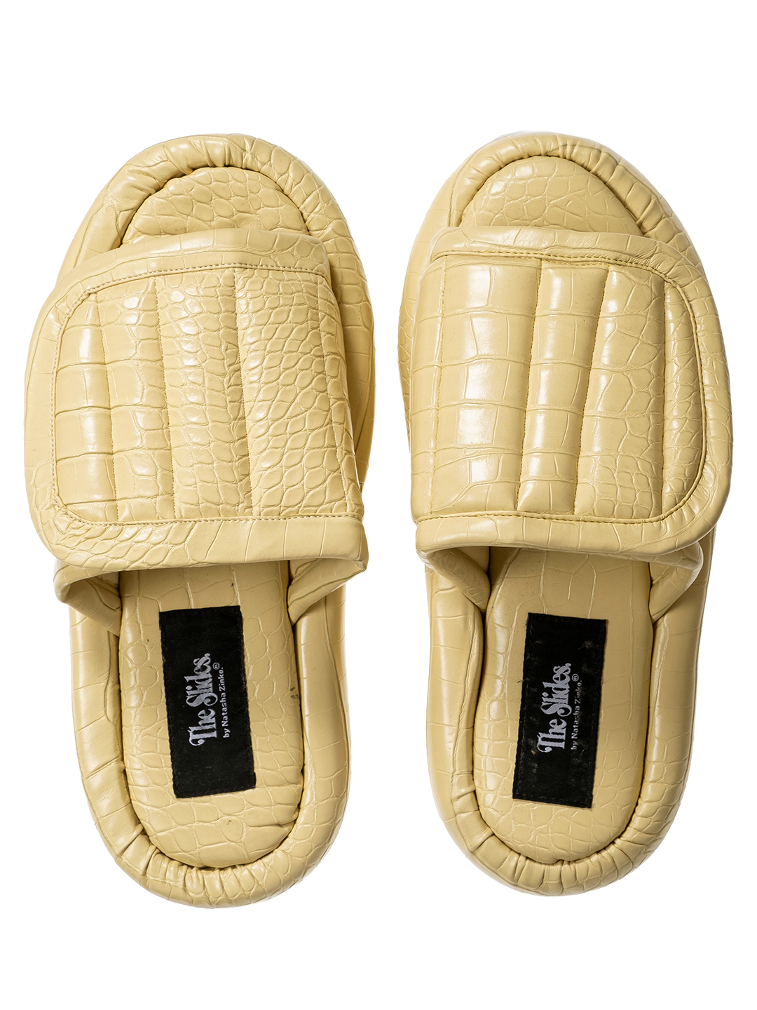 The Faux Leather Slides.
