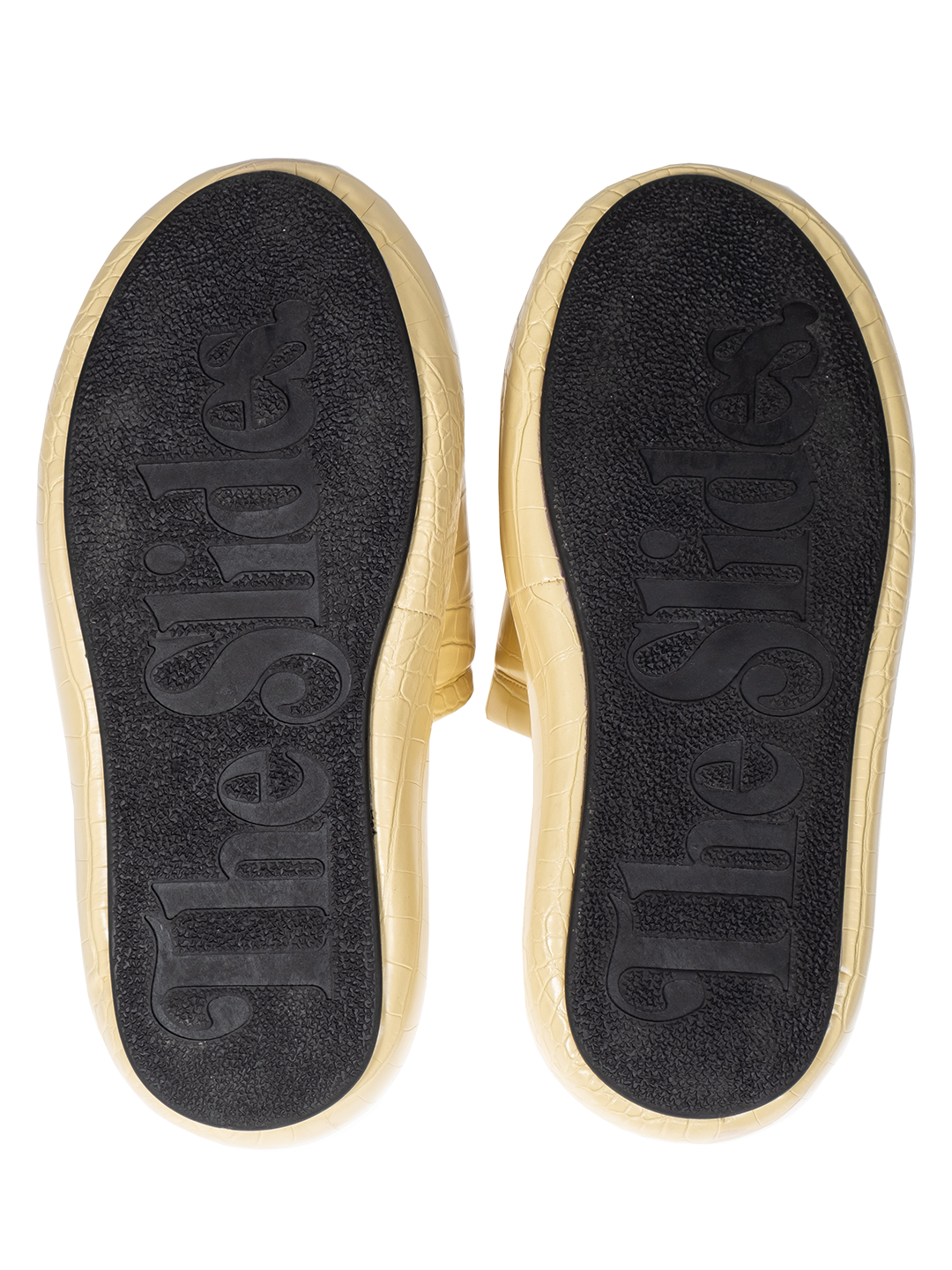 The Faux Leather Slides.
