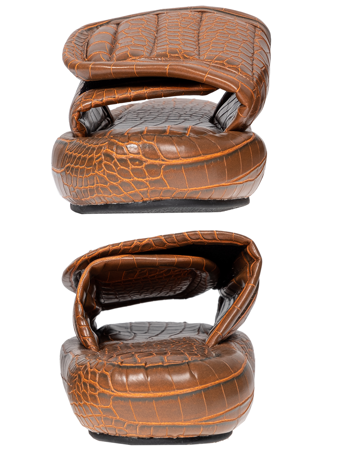 The Faux Leather Slides.