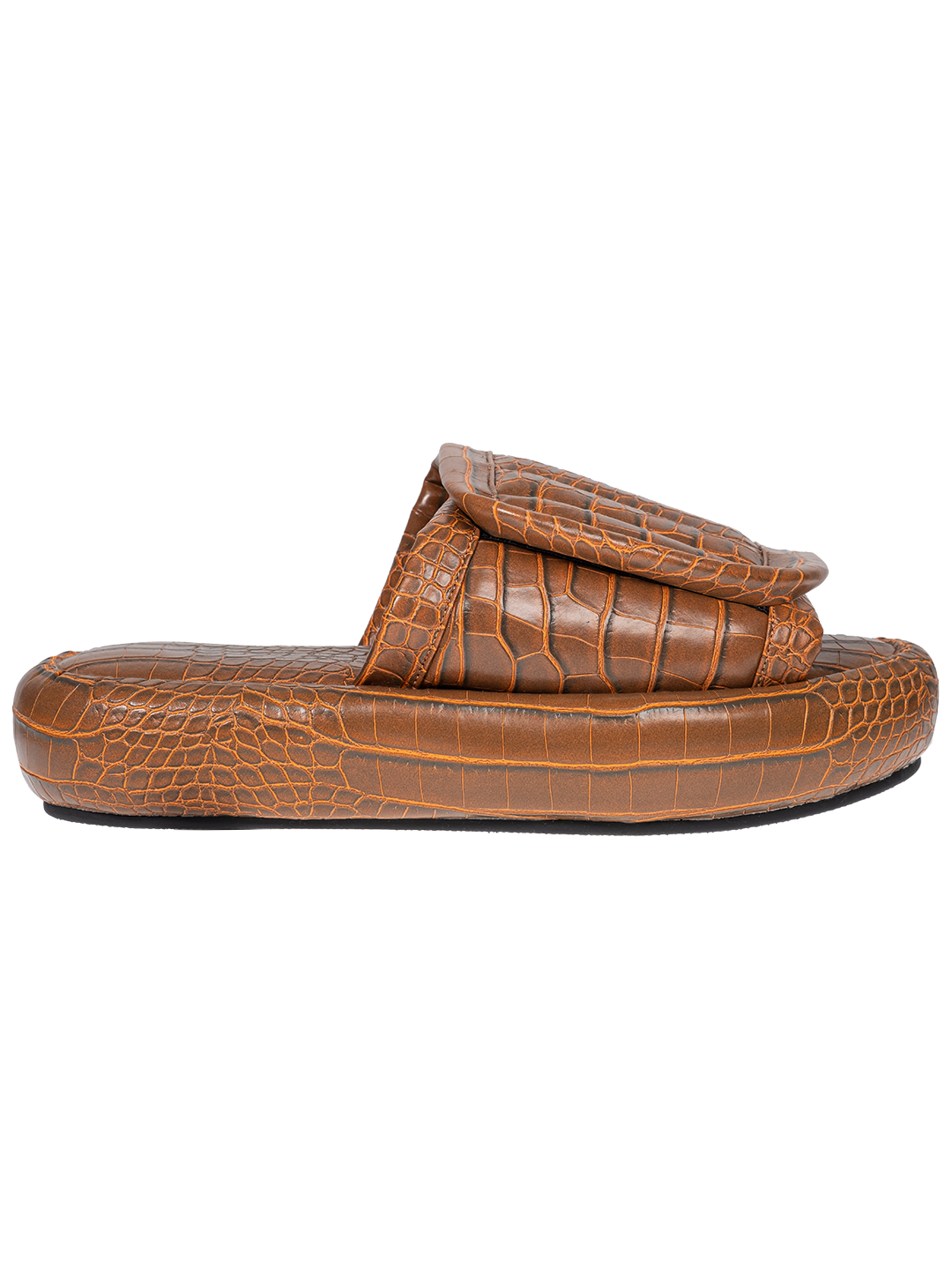 The Faux Leather Slides.
