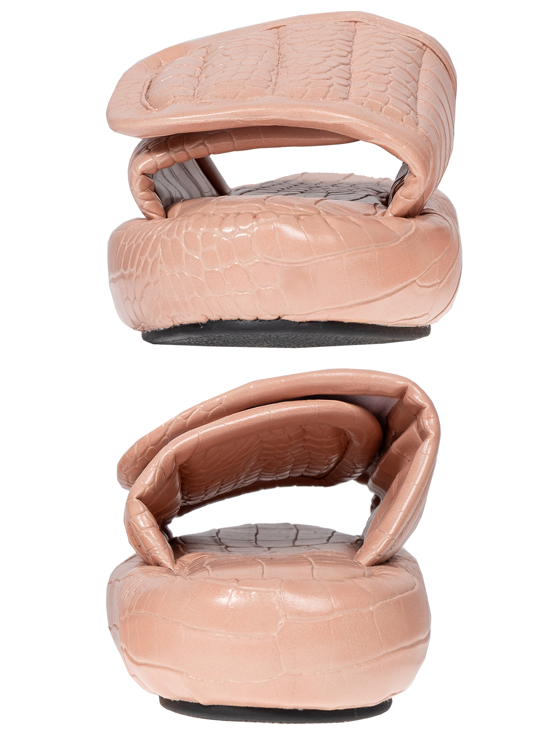 The Faux Leather Slides.