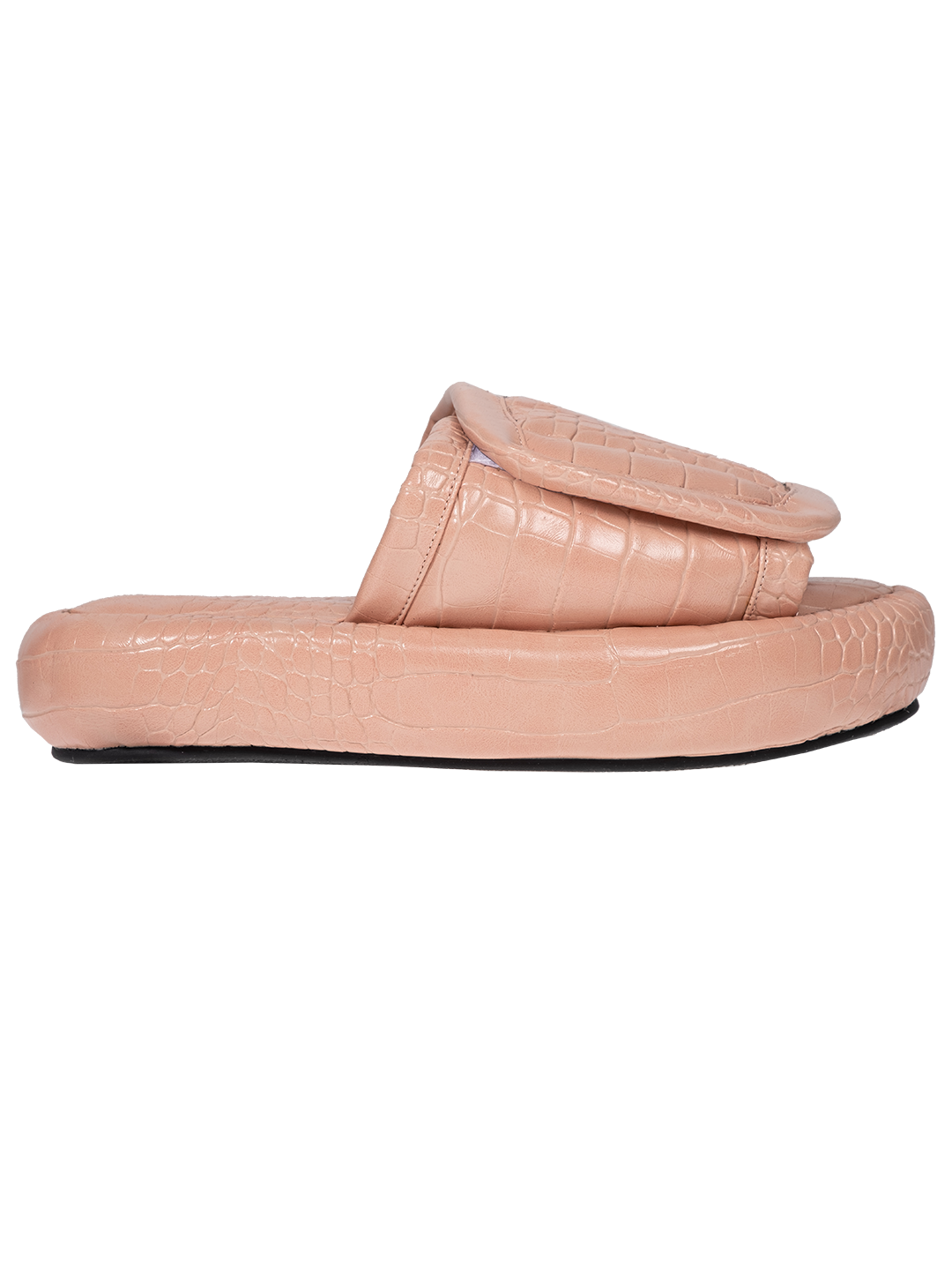 The Faux Leather Slides.