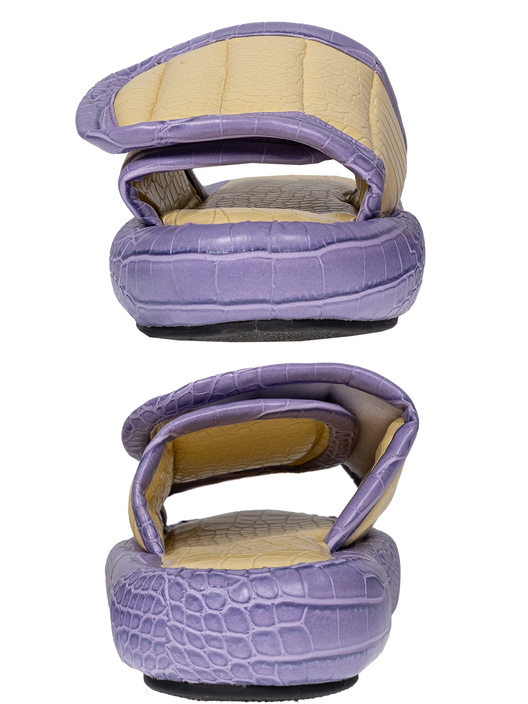 The Faux Leather Slides.