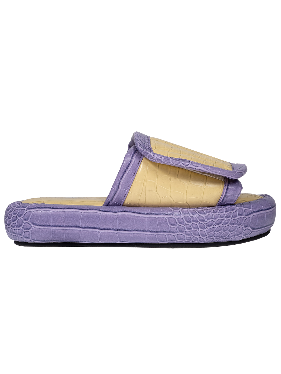 The Faux Leather Slides.