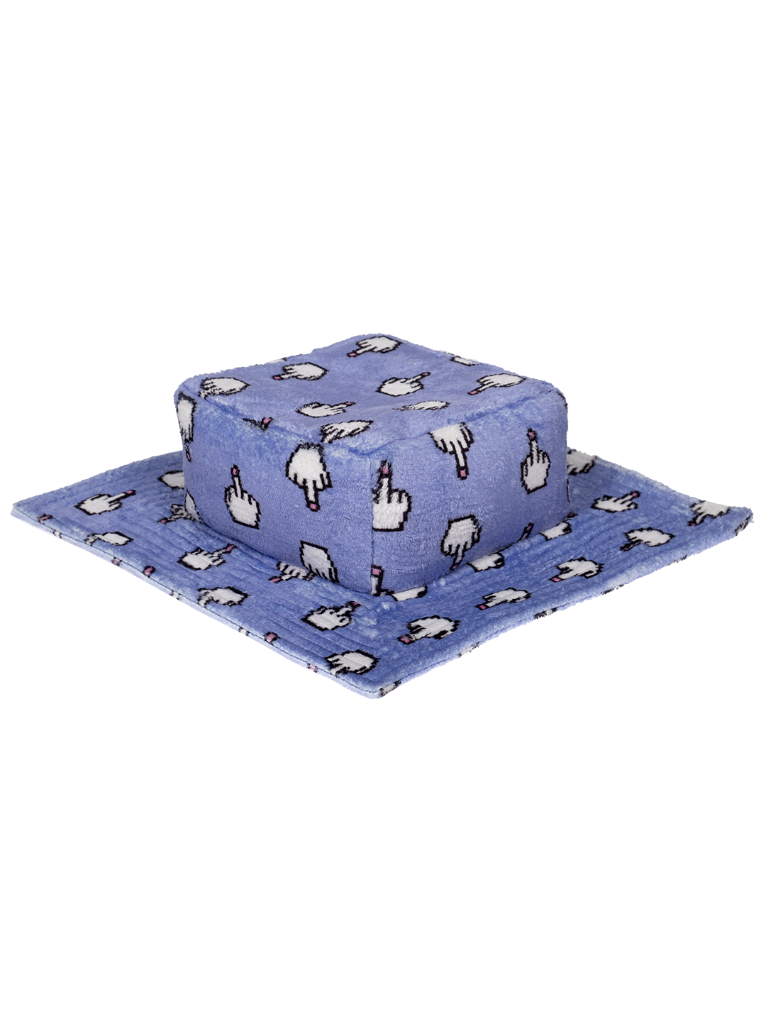 Pixel Middle Finger Box Bucket Hat