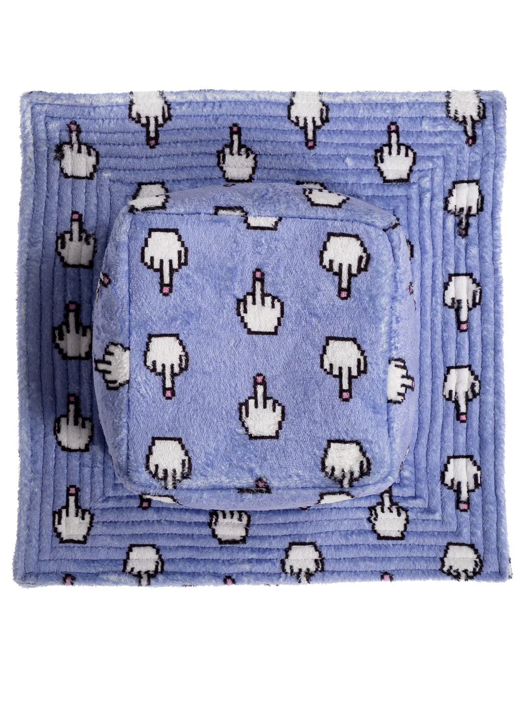 Pixel Middle Finger Box Bucket Hat