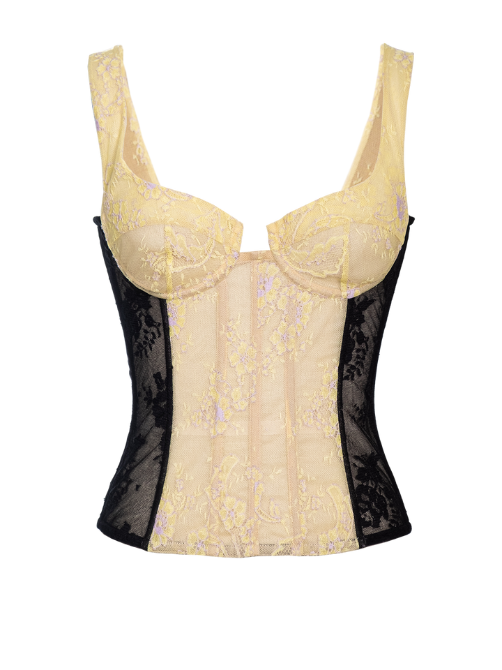 natasha zinko Lace Panelled Corset Top