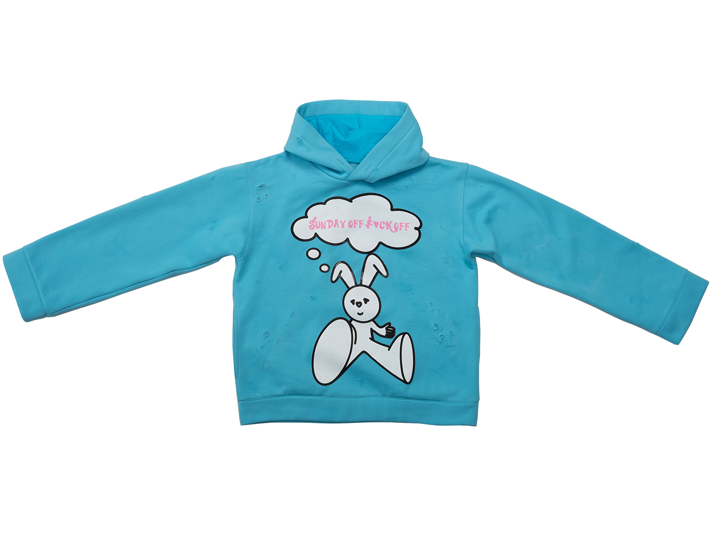 Distressed 'F*ck Off Sunday' Hoodie
