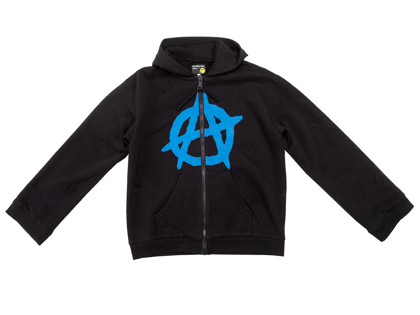 Anarchy-print Zipped Sweatshirt With Hoodie