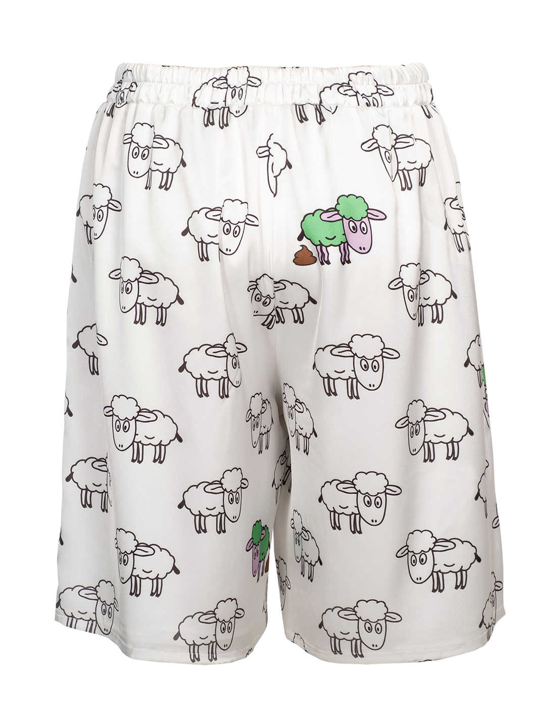 Sheep-print Long Shorts
