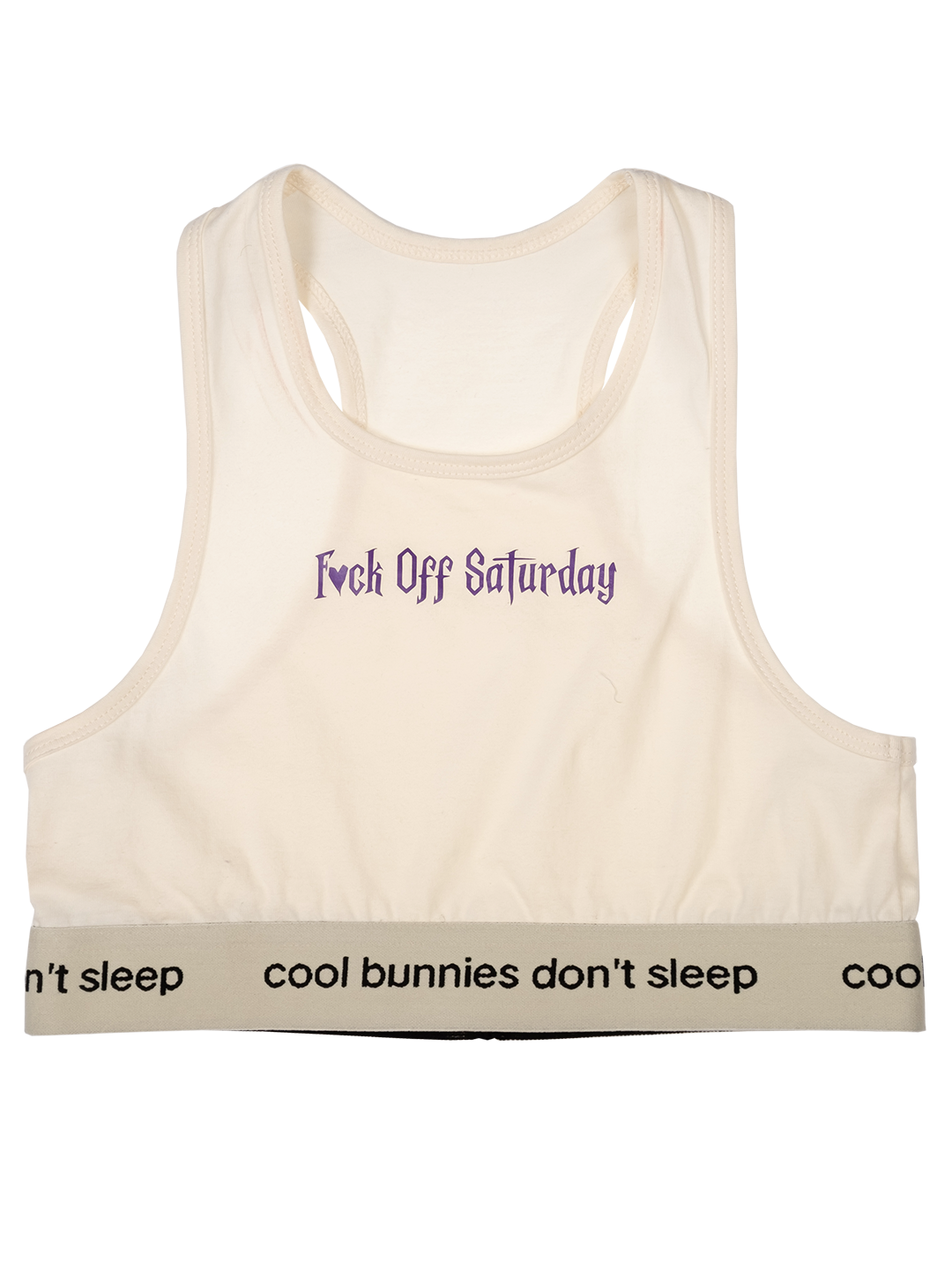 'F*ck Off Saturday' Cropped Sport Top