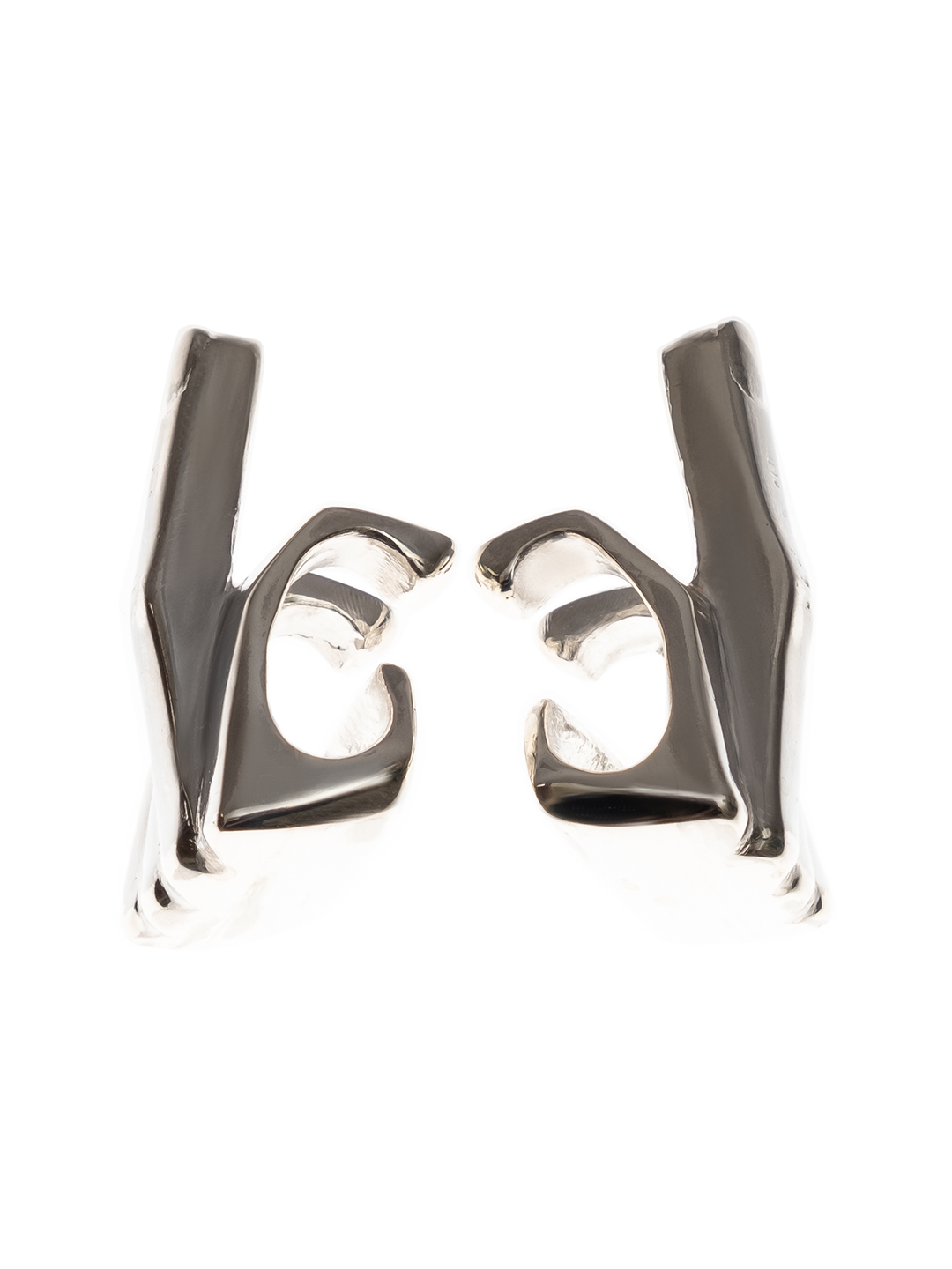 Middle Finger Ear Cuff Silver