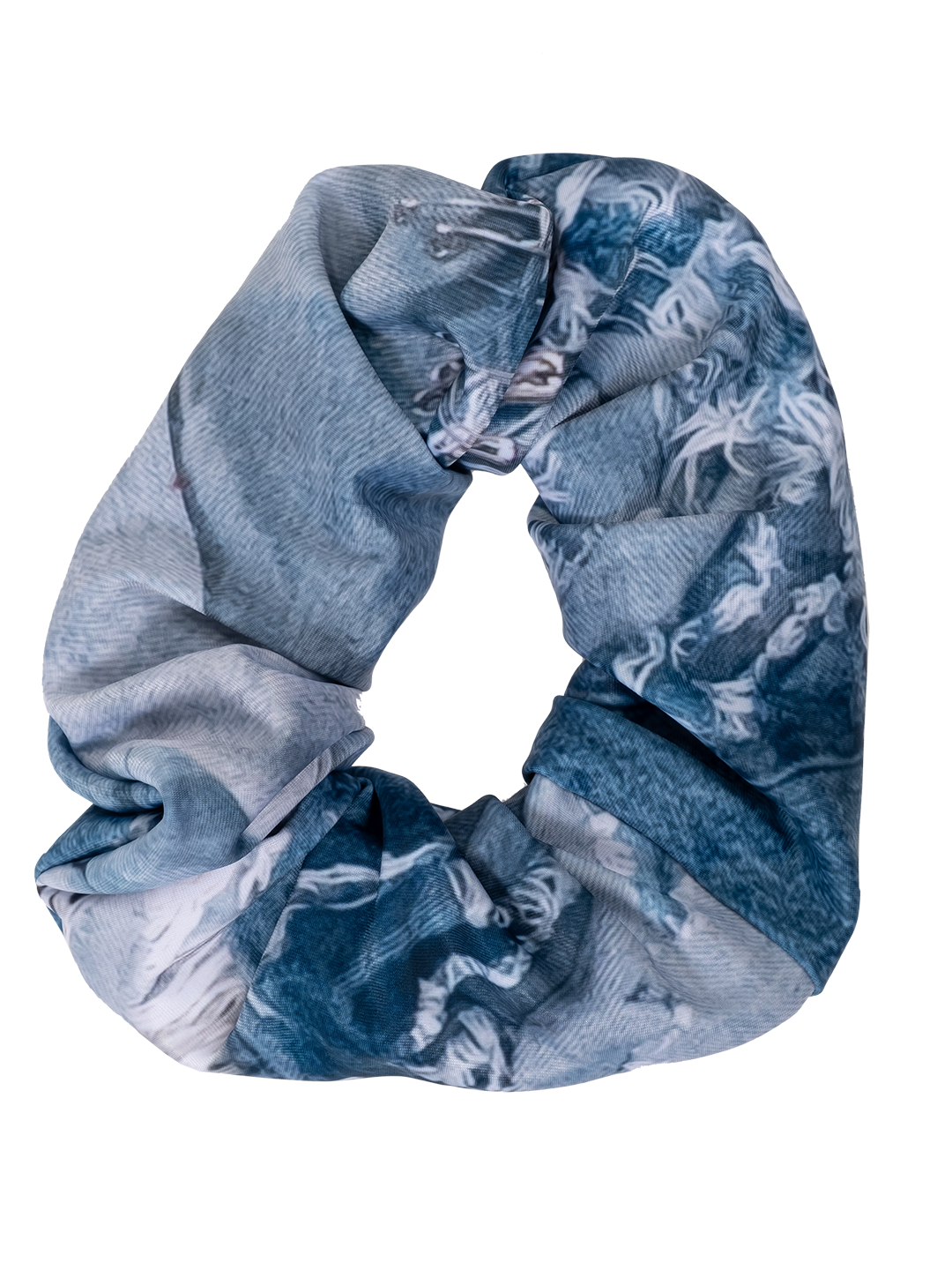 Denim Print Scrunchy