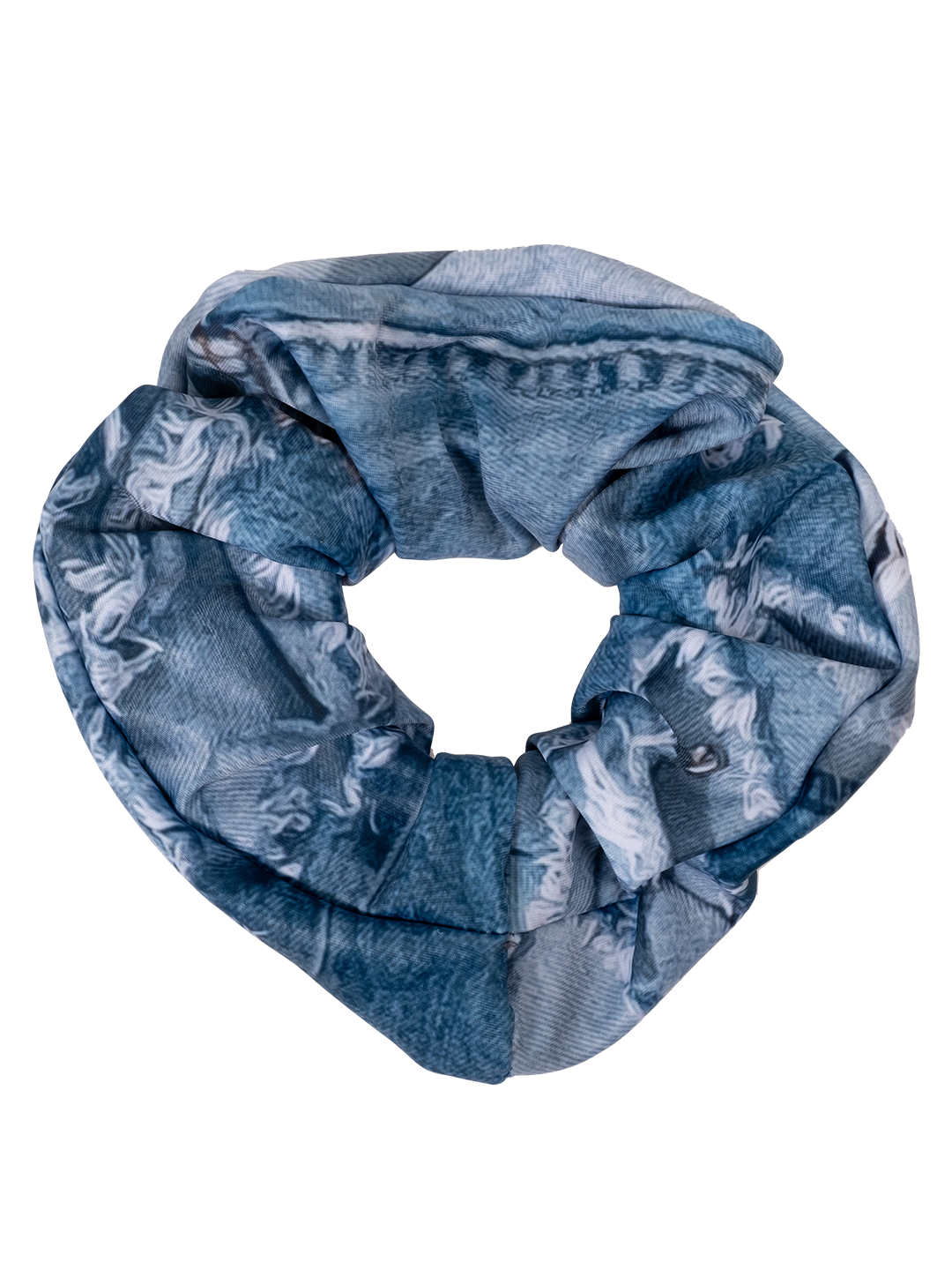 Denim Print Scrunchy