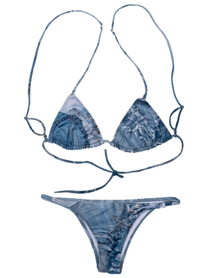 Denim Print Bikini
