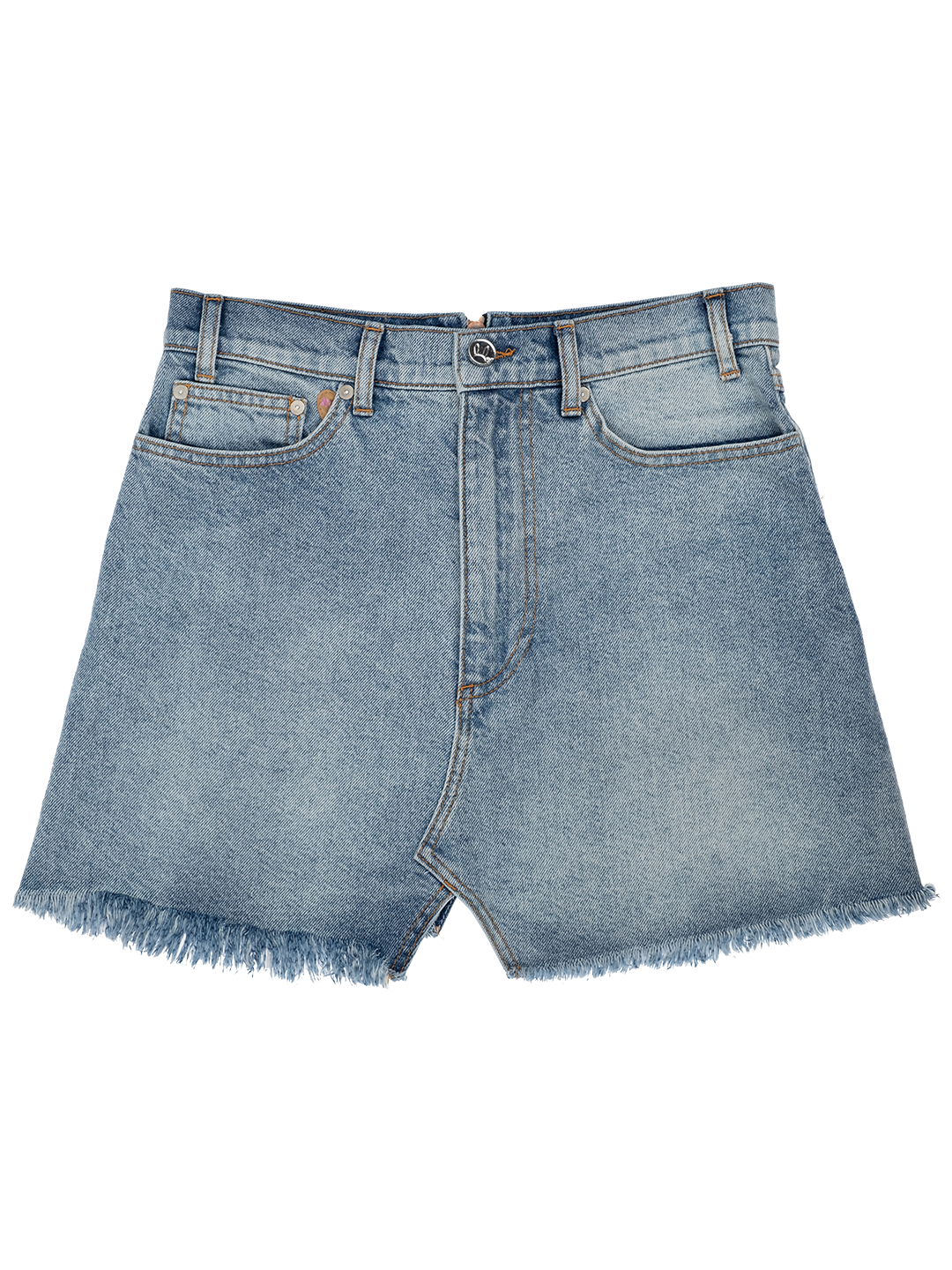 Reverse Denim Skirt