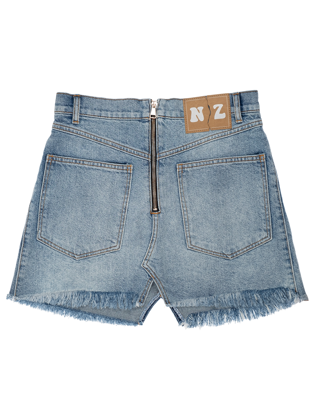 Reverse Denim Skirt