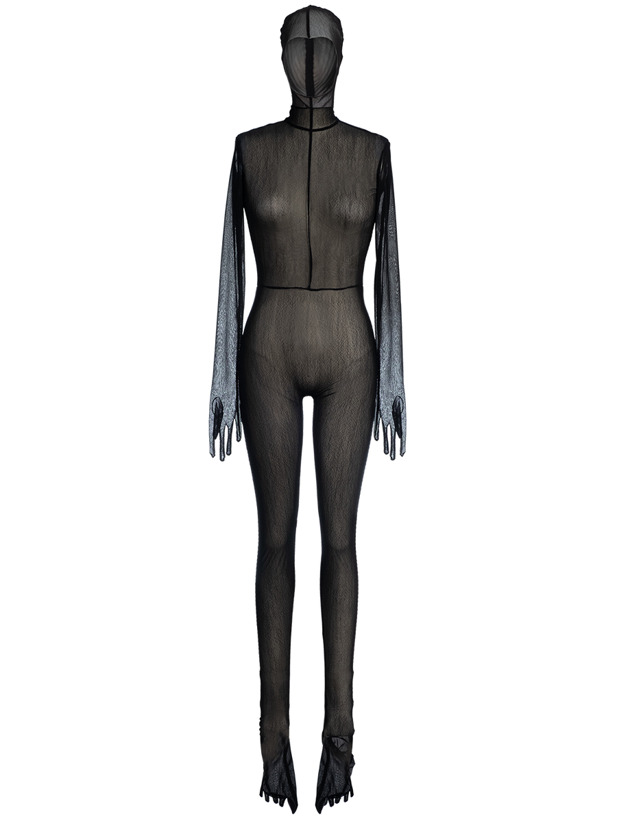 Black Mesh Jumpsuit NATASHA ZINKO