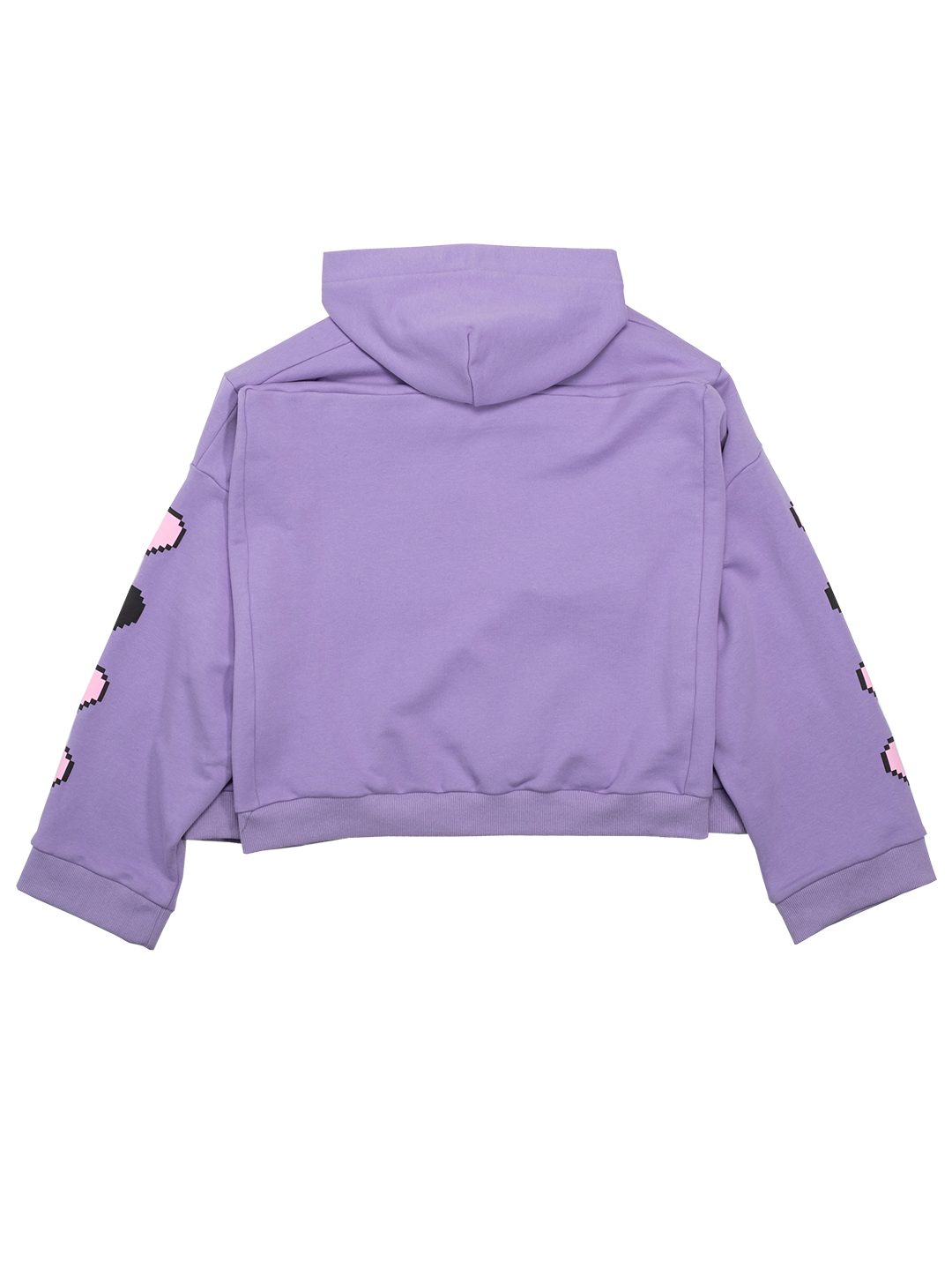 Pixel-print Crown Box Hoodie