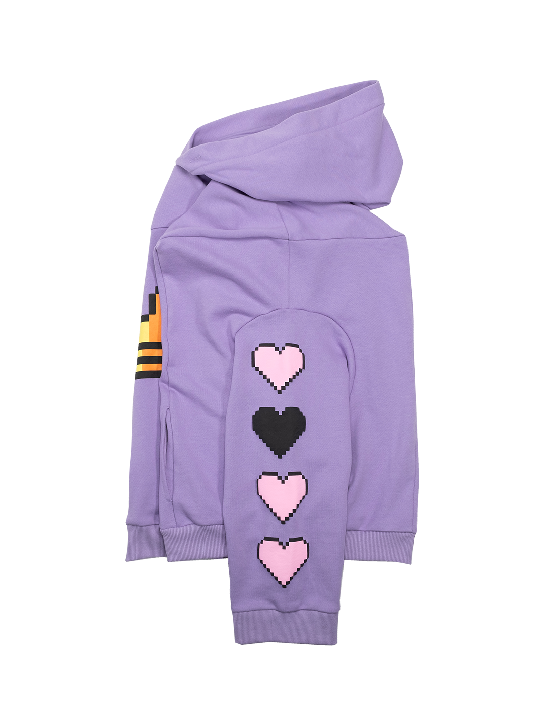 Pixel-print Crown Box Hoodie