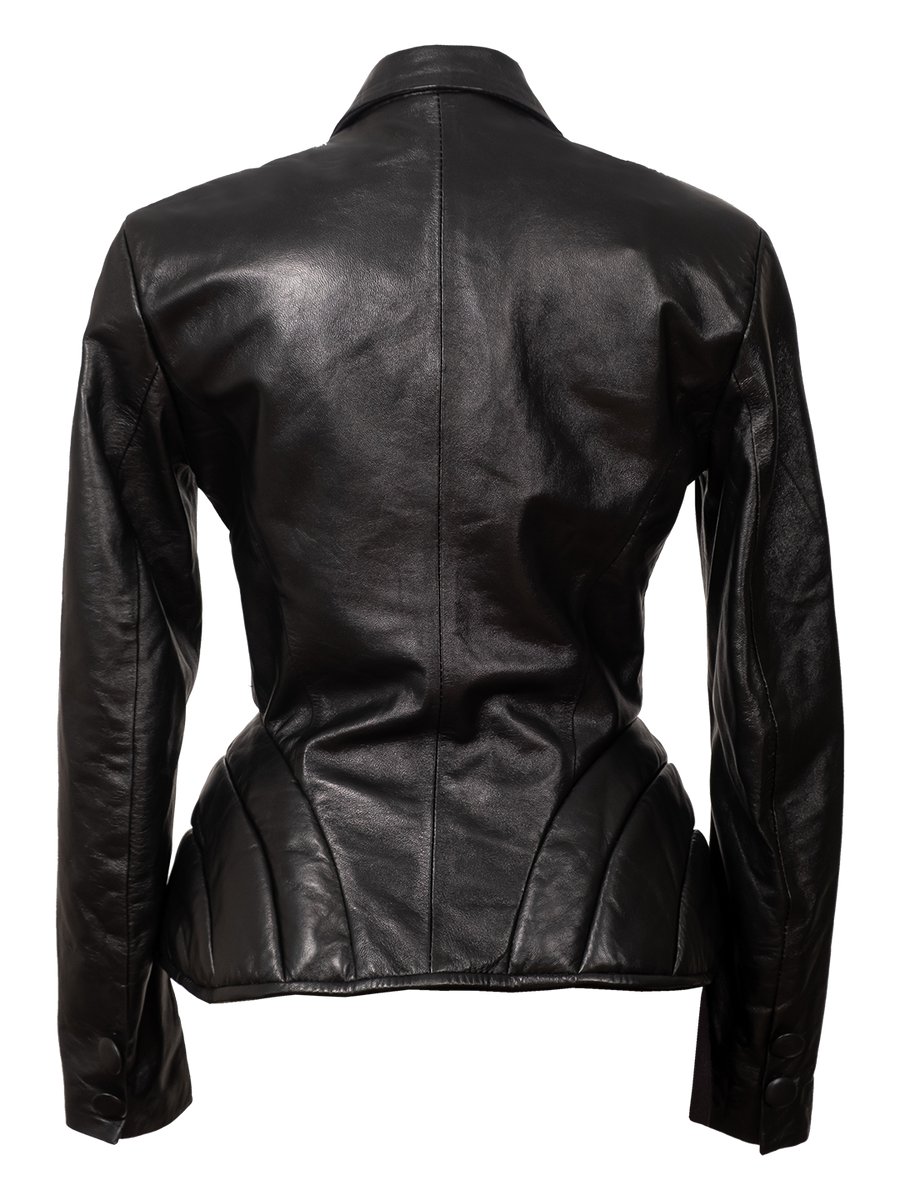 Curvy Leather Blazer – NATASHA ZINKO