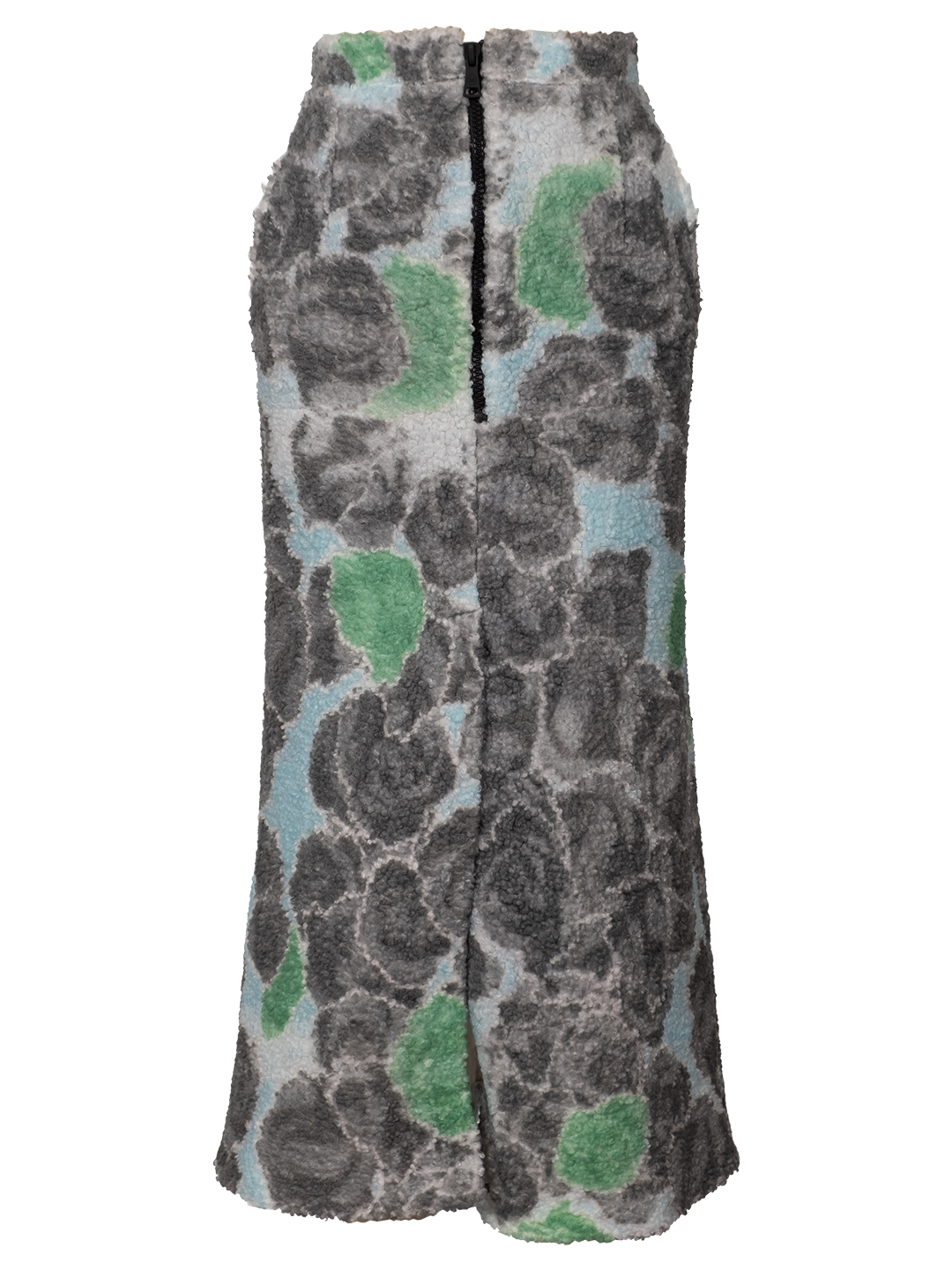 Pixel Roses Fleece Midi Skirt