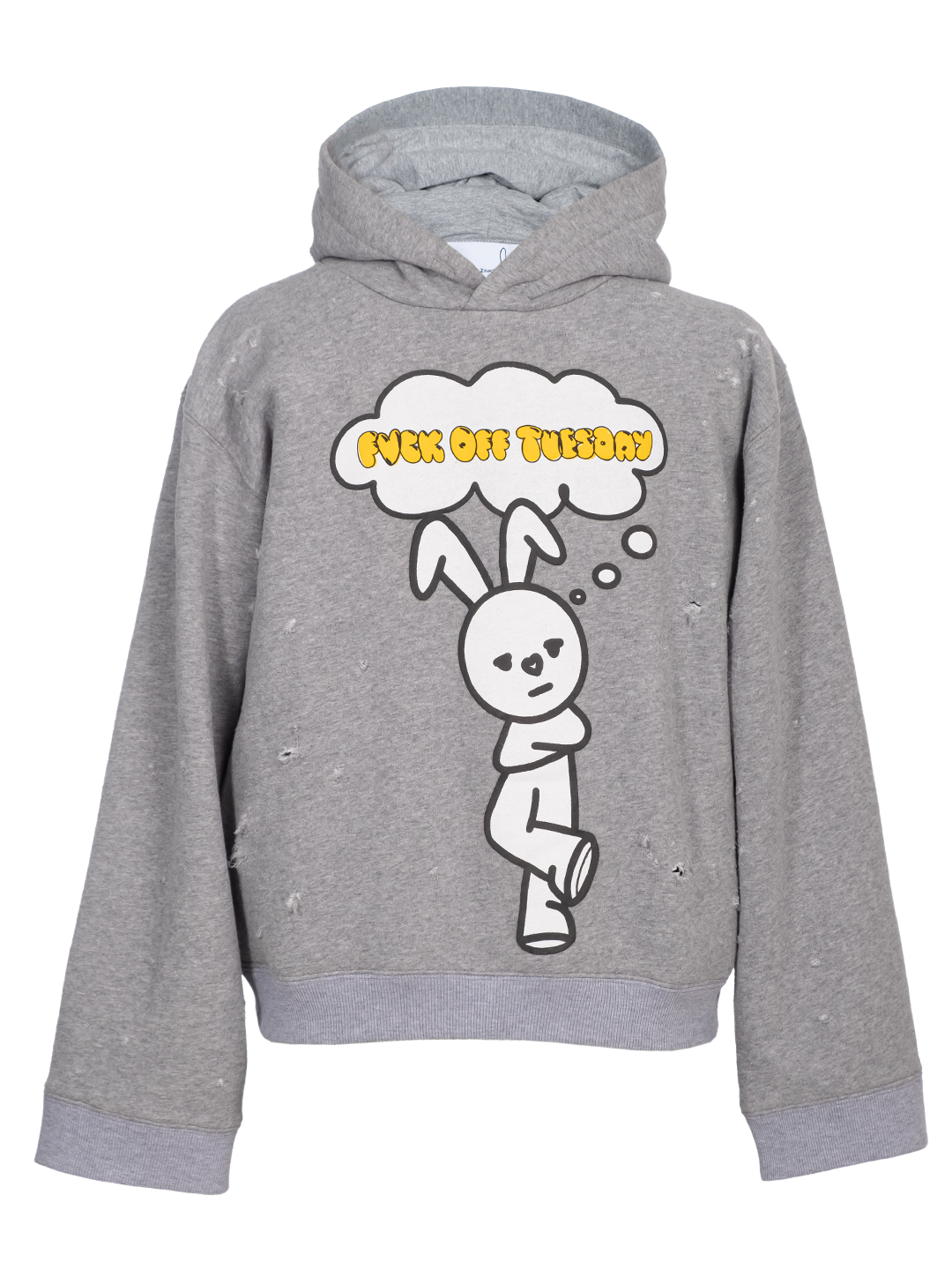 Distressed 'F*ck Off Tuesday' Hoodie