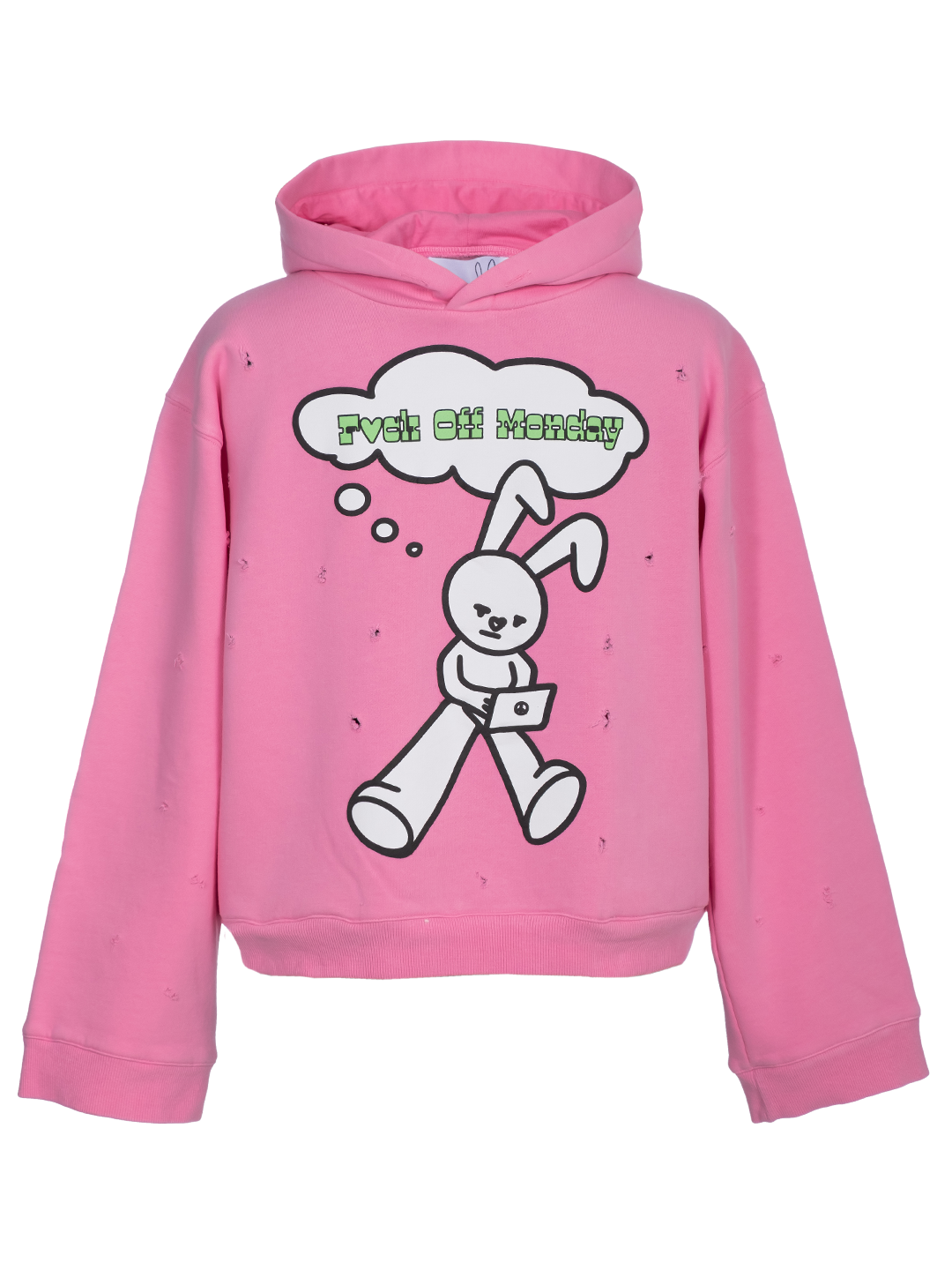 Distressed 'F*ck Off Monday' Hoodie
