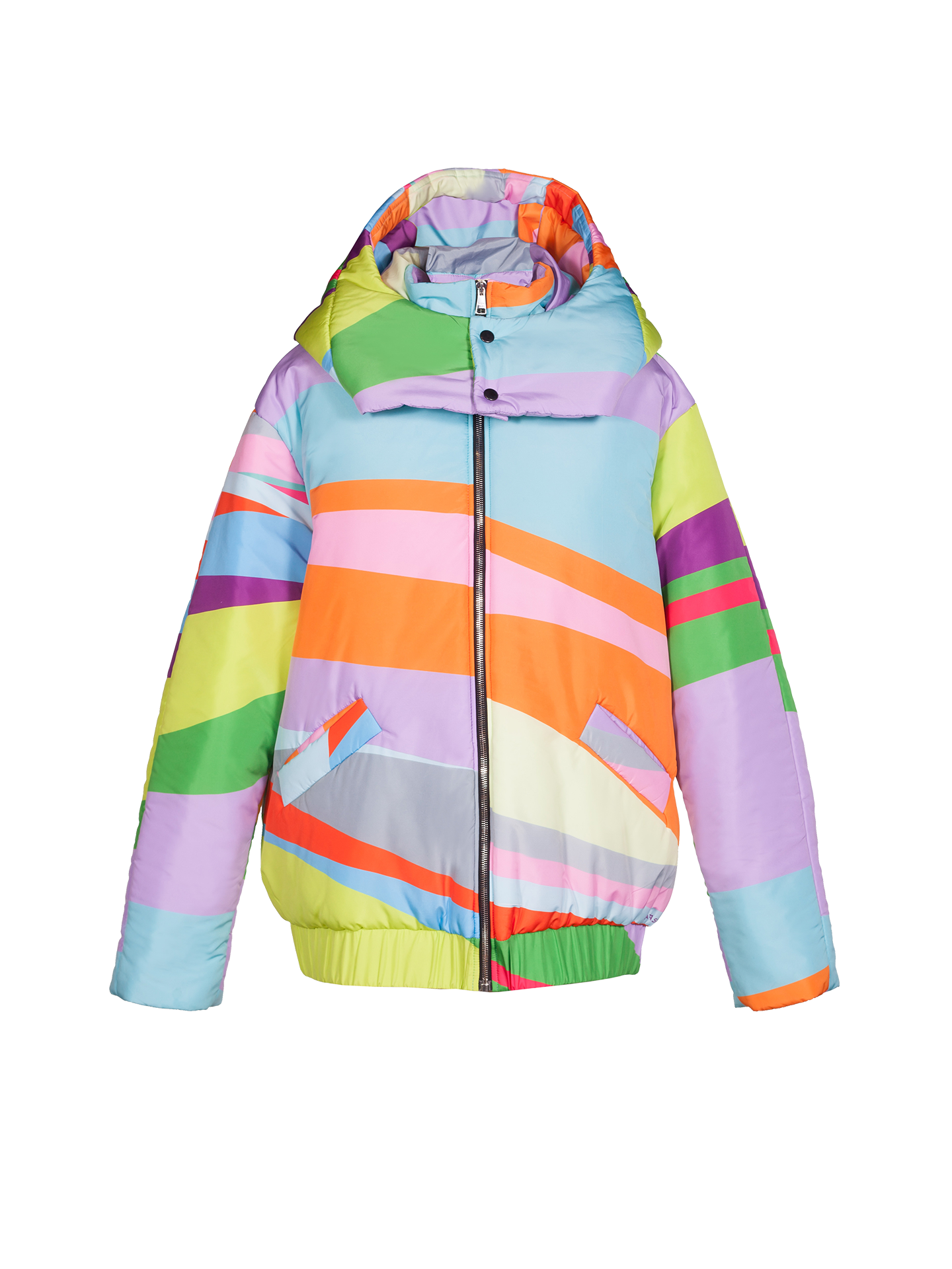 Rainbow puffer jacket topshop discount