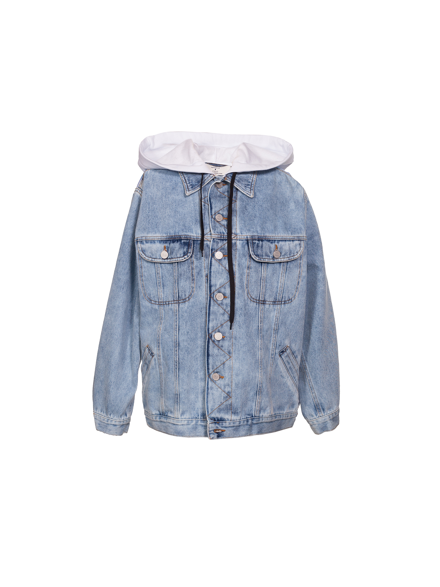 Hooded Trash Print On Back Jacket