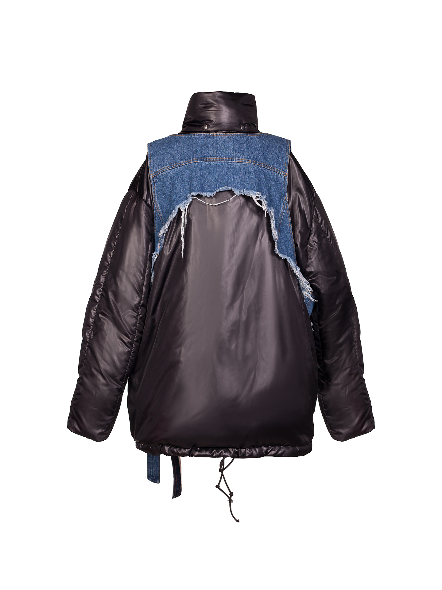 DUO Puffer Jacket With Detachable Denim Vest