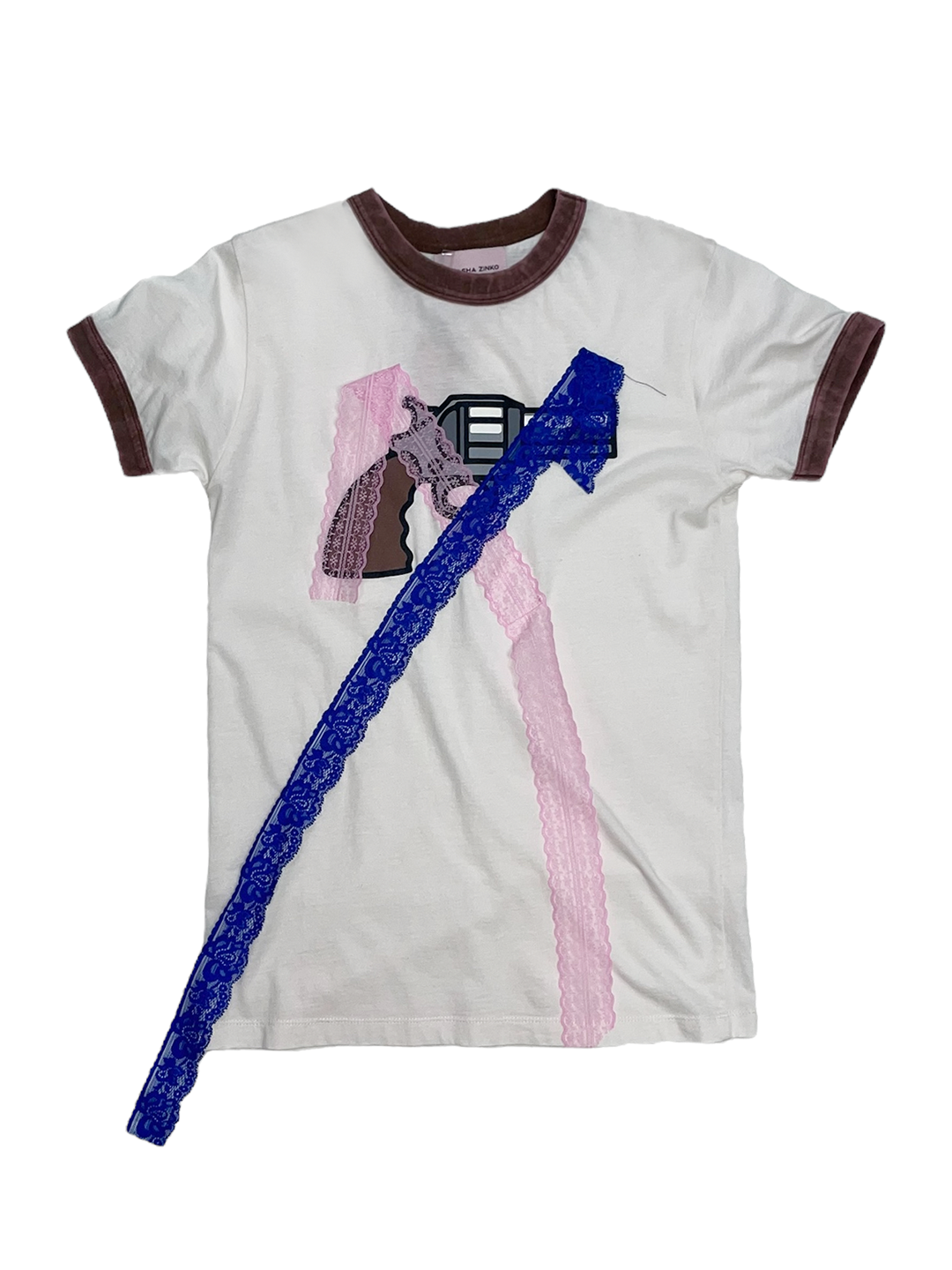 Upcycled Gun-print T-shirt